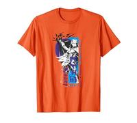 Magic: The Gathering Jace Beleren Ready To Fight Manga Logo Camiseta, Hombre, Naranja, XL