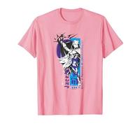 Magic: The Gathering Jace Beleren Ready To Fight Manga Logo Camiseta, Hombre, Rosado, S