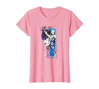 Magic: The Gathering Jace Beleren Ready To Fight Manga Logo Camiseta, Mujer, Rosado, M