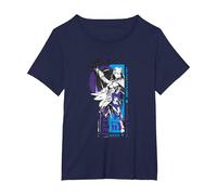Magic: The Gathering Jace Beleren Ready To Fight Manga Logo Camiseta, Mujer Tallas Grandes, Azul Marino, 1XL Grande