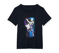 Magic: The Gathering Jace Beleren Ready To Fight Manga Logo Camiseta, Mujer Tallas Grandes, Negro, 1XL Grande