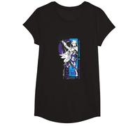 Magic: The Gathering Jace Beleren Ready To Fight Manga Logo Camiseta, Niñas, Negro, XS