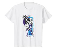 Magic: The Gathering Jace Beleren Ready To Fight Manga Logo Camiseta, Niños, Blanco, 6 años