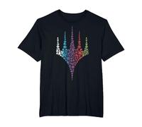 Magic: The Gathering Logo Rainbow Icons Camiseta, Hombre Tallas Grandes, Negro, 3X Alto