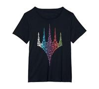 Magic: The Gathering Logo Rainbow Icons Camiseta, Mujer Tallas Grandes, Negro, 3XL Grande