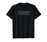 Magic: The Gathering- Magic Classic Logo Silver Camiseta, Hombre, Negro, XXL
