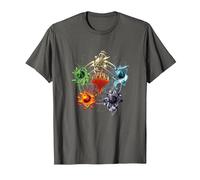 Magic: The Gathering Mana Symbols Epic Poster Camiseta, Hombre, Asfalto, XXL
