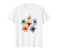 Magic: The Gathering Mana Symbols Epic Poster Camiseta, Hombre, Blanco, 3XL