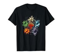 Magic: The Gathering Mana Symbols Epic Poster Camiseta, Hombre, Negro, M