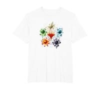 Magic: The Gathering Mana Symbols Epic Poster Camiseta, Hombre Tallas Grandes, Blanco, 3X Alto