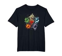 Magic: The Gathering Mana Symbols Epic Poster Camiseta, Hombre Tallas Grandes, Negro, 5X Alto