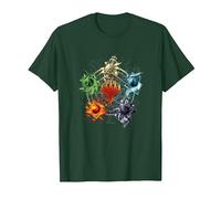 Magic: The Gathering Mana Symbols Epic Poster Camiseta, Hombre, Verde Bosque, XL