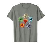 Magic: The Gathering Mana Symbols Epic Poster Camiseta, Hombre, Verde Militar Jaspeado, S