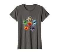 Magic: The Gathering Mana Symbols Epic Poster Camiseta, Mujer, Asfalto, M
