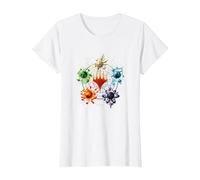 Magic: The Gathering Mana Symbols Epic Poster Camiseta, Mujer, Blanco, XXL