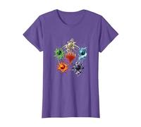 Magic: The Gathering Mana Symbols Epic Poster Camiseta, Mujer, Morado Jaspeado, M