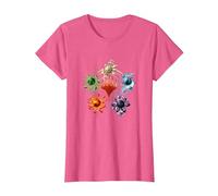 Magic: The Gathering Mana Symbols Epic Poster Camiseta, Mujer, Rosa Jaspeado, L