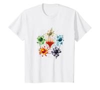 Magic: The Gathering Mana Symbols Epic Poster Camiseta, Niños, Blanco, 3 años