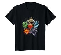 Magic: The Gathering Mana Symbols Epic Poster Camiseta, Niños, Negro, 10 años