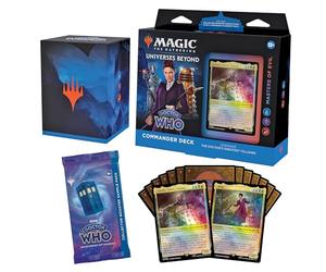 Magic: The Gathering Mazo de Commander de Doctor Who, Masters of Evil (mazo de 100 Cartas, sobre de coleccionista con 2 Cartas de Muestra + Accesorios) (Versión en Inglés)