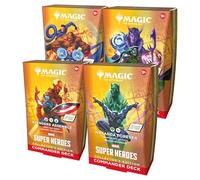 Magic: The Gathering | Paquete de mazos Commander Edición de Coleccionista de Marvel Super Heroes - Incluye los 4 mazos Surge Foil (Avengers Assemble, Wakanda Forever, The Fantastic Four, Doom