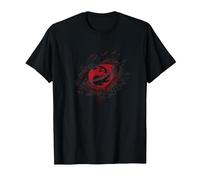 Magic: The Gathering Red Classic Mana Symbol Chest Poster Camiseta, Hombre, Negro, 4XL