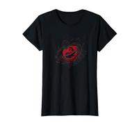 Magic: The Gathering Red Classic Mana Symbol Chest Poster Camiseta, Mujer, Negro, M