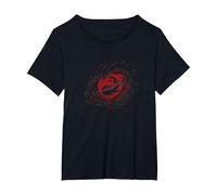 Magic: The Gathering Red Classic Mana Symbol Chest Poster Camiseta, Mujer Tallas Grandes, Negro, 4XL Grande