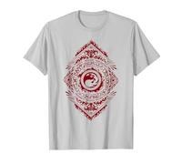 Magic: The Gathering Red Mountain Mana Camiseta, Hombre, Plata, M