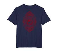 Magic: The Gathering Red Mountain Mana Camiseta, Hombre Tallas Grandes, Azul Marino, 2X Alto