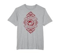 Magic: The Gathering Red Mountain Mana Camiseta, Hombre Tallas Grandes, Gris Jaspeado, 2X Alto