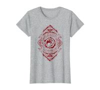 Magic: The Gathering Red Mountain Mana Camiseta, Mujer, Gris Jaspeado, XS