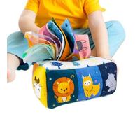 Magic Tissue Box Toys, juguetes de caja de tejido para bebés, juguetes de caja de tejido pedagógico para bebés niños pequeños, colorido aprendizaje preescolar de preescolar juguete-tinker baby box rel