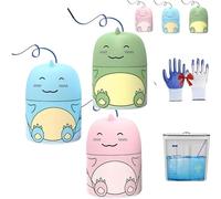 Magic Toilet Cleaning Bottle, Cute Dinosaur-Shaped Toilet Bowl Cleaner Bottle, Bathroom Tank Cleaner with Ocean, Jasmine, And Peach Aromas, No-Touch Rope Design, Easy-to-Use Bowl Cleaning (3Pcs)