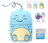 Magic Toilet Cleaning Bottle, Cute Dinosaur-Shaped Toilet Bowl Cleaner Bottle, Bathroom Tank Cleaner with Ocean, Jasmine, And Peach Aromas, No-Touch Rope Design, Easy-to-Use Bowl Cleaning (blue)