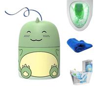 Magic Toilet Cleaning Bottle, Cute Dinosaur-Shaped Toilet Bowl Cleaner Bottle, Ocean, Jasmine, and Peach Scent, Carrying Rope Design Not Dirty Hands, Deep Cleaning & Stain Prevention (Green)