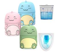 Magic Toilet Cleaning Bottle, Cute Dinosaur-Shaped Toilet Bowl Cleaner Bottle with Scent, Ocean Jasmine Peach Scent, One Bottle Can Be Used for Three Months (Mix(3Pcs))