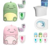 Magic Toilets Cleaning Bottle - 90-Day Automatic Toilet Tank Cleaner,Cute Dinosaur-Shaped Toilet Bowl Cleaner Bottle, Long lasting fragrance eliminates odors (Peach Flavor+Jasmine)