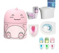 Magic Toilets Cleaning Bottle - 90-Day Automatic Toilet Tank Cleaner,Cute Dinosaur-Shaped Toilet Bowl Cleaner Bottle, Long lasting fragrance eliminates odors (Peach Flavor)