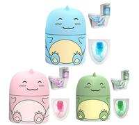 Magic Toilets Cleaning Bottle - 90-Day Automatic Toilet Tank Cleaner,Cute Dinosaur-Shaped Toilet Bowl Cleaner Bottle, Long lasting fragrance eliminates odors (3pc)