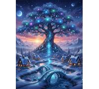 Magic Tree 700 Piece Jigsaw Puzzles for Adults, Colourful, Challenging & Brainteasing Adult Puzzles 700 Pieces Village, Fun jigsaws for The Whole Family 20x15 Inch