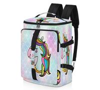 Magic Unicorn Fish Scale - Mochila deportiva para hombres y mujeres, bolsa de fin de semana de unicornio con compartimento para zapatos, bolsa de noche de 47.5 L para deportes, gimnasio, viajes,