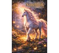 Magic Unicorn Notebook: Magical Firefly Forest for Kids: Cute Unicorn Notebook for Kids Ages 6-10, 120 Lined Pages, Journal for School, Writing and Gift Ideas
