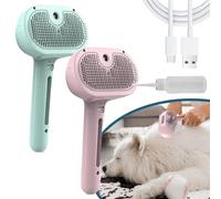 Magic Wand for Pet Hair, Lettuce Pets Steam Brush, Vip Digital Presence Dog Brush, Pet Spray Hair Removal Comb for Dogs, Yopoll Mist Massage Grooming Brush for Dogs with Steam (2pcs-c)