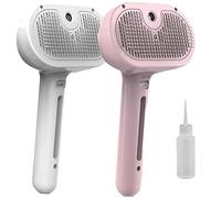 Magic Wand for Pet Hair, Lettuce Pets Steam Brush, Vip Digital Presence Dog Brush, Pet Spray Hair Removal Comb for Dogs, Yopoll Mist Massage Grooming Brush for Dogs with Steam (2pcs-a)