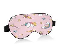 Magic Wand Unicorn Sleep Mask Lightweight Soft Breathable Eye Mask with Adjustable Strap Blackout Eye Mask for Women Men for Travel Night Sleeping