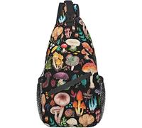 Magic Wild Mushroom Shrooms Sling Bag, Bolsos de Hombro Cruzados Multiusos, Mochila de Viaje para Senderismo en el Pecho para Mujeres y Hombres