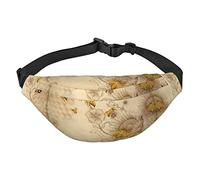 Magic Witch Witchcraft Bohemia Dibujo Viaje Correr Bolso bandolera grande para hombres y mujeres Deportes Riñonera Crossbody Bag, Abejas Miel Rurales Flores Silvestres, Talla única, Mochila casual