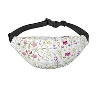 Magic Witch Witchcraft Bohemia Dibujo Viaje Correr Bolso bandolera grande para hombres y mujeres Deportes Riñonera Crossbody Bag, Patrón floral de colores, Talla única, Mochila casual