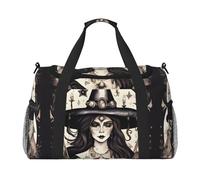 Magic Witch Witchcraft - Bolsa de lona grande de viaje para mujer, bolsa de viaje de viaje para mujer, bolsa de mano, Negro -, Talla única